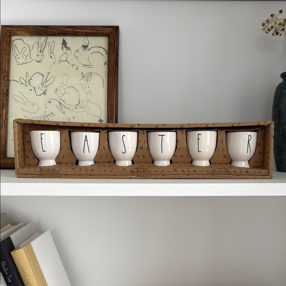 White Easter Egg Cups Set